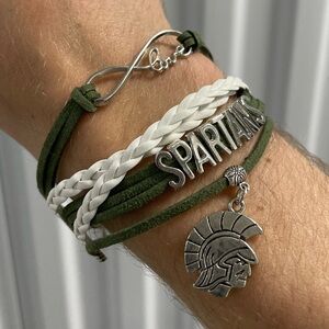 MSU Michigan State Spartans College Infinity Bracelet Jewelry Apparel